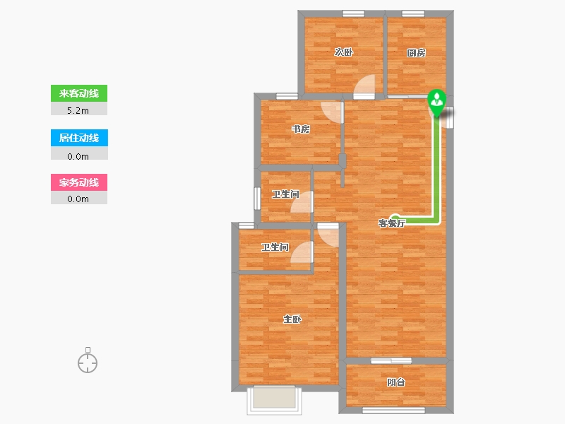 江西省-景德镇市-银湖新都-88.22-户型库-动静线