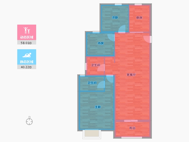 江西省-景德镇市-银湖新都-88.22-户型库-动静分区