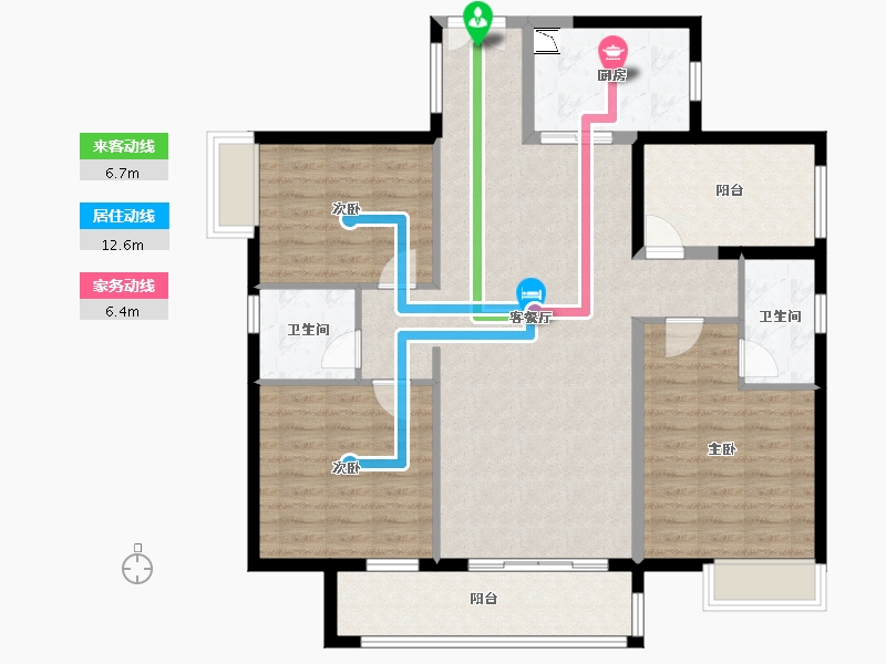 广东省-江门市-新会保利西海岸-115.89-户型库-动静线