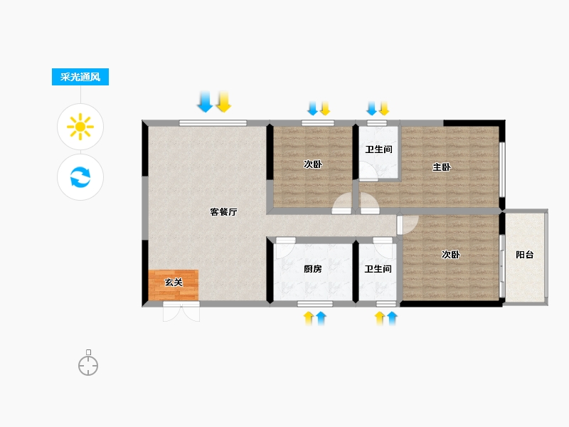 河南省-平顶山市-宏升国际-103.19-户型库-采光通风