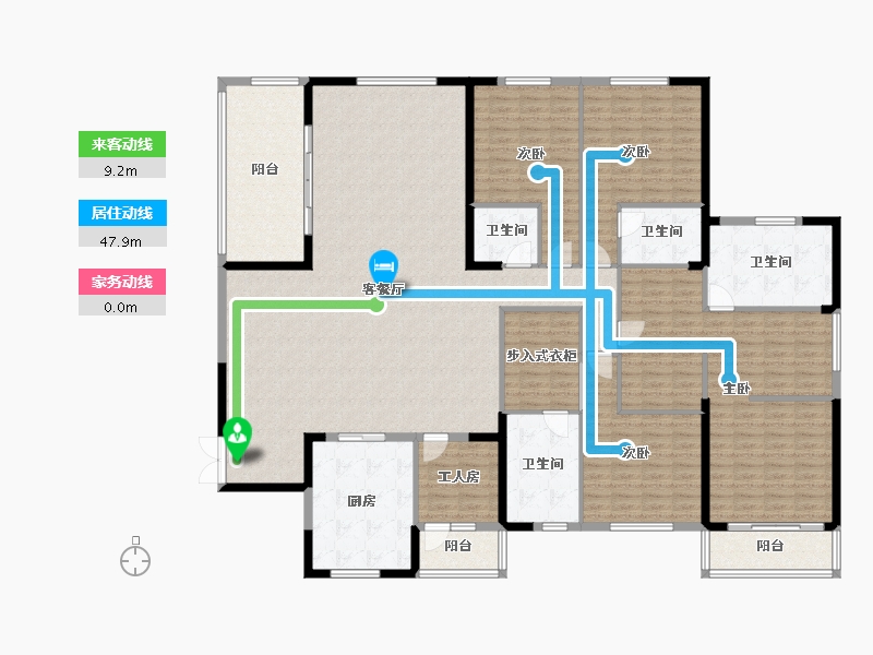 湖南省-长沙市-创远湘江壹号-242.43-户型库-动静线