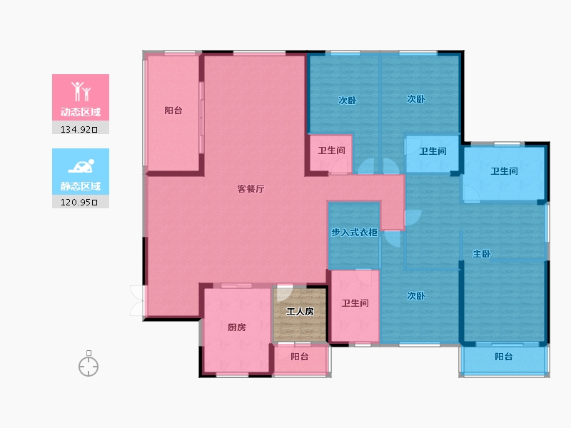 湖南省-长沙市-创远湘江壹号-242.43-户型库-动静分区