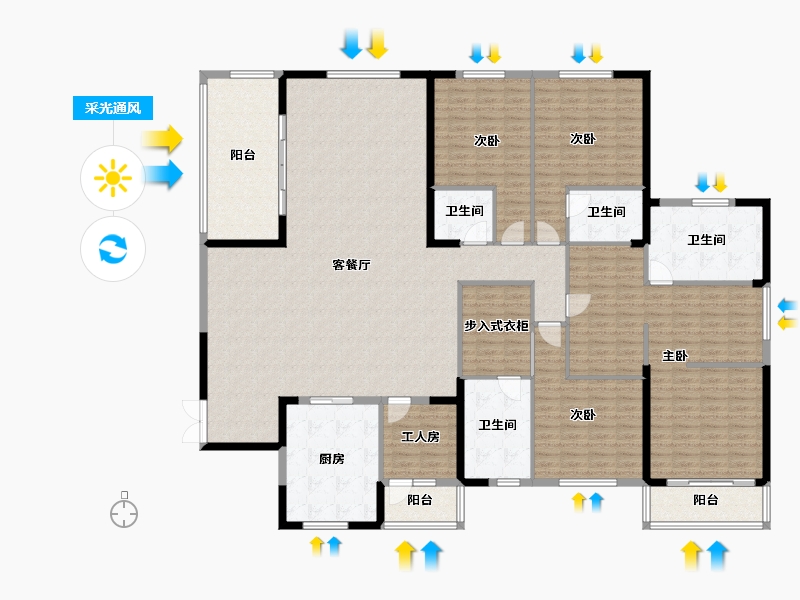 湖南省-长沙市-创远湘江壹号-242.43-户型库-采光通风