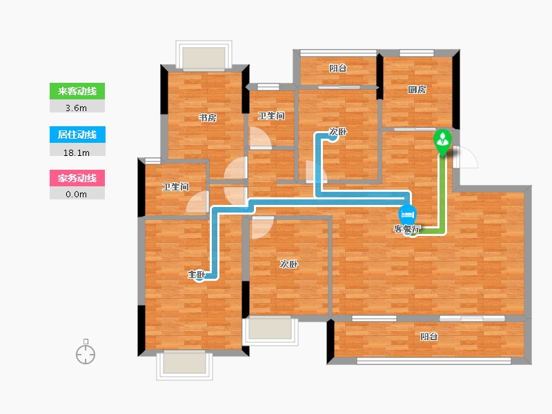 湖北省-襄阳市-庞公别苑-113.18-户型库-动静线