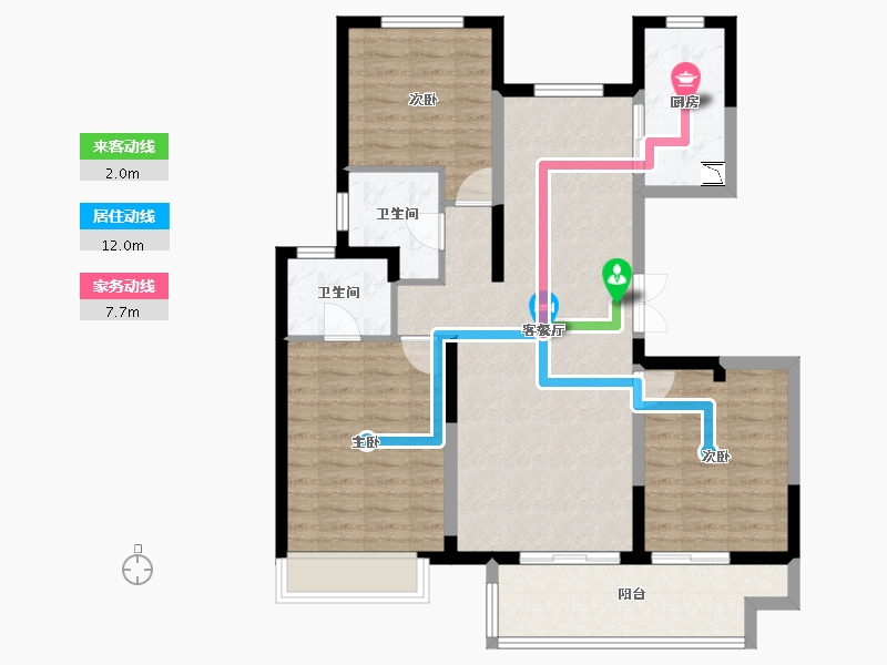 河南省-郑州市-建业嵩岳府-96.10-户型库-动静线