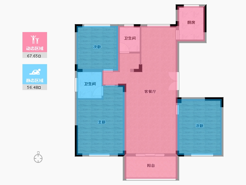 河北省-承德市-一号公馆-112.00-户型库-动静分区