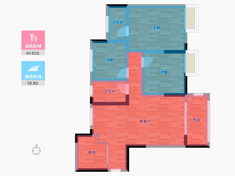 河南省-郑州市-中建森林上郡-77.81-户型库-动静分区