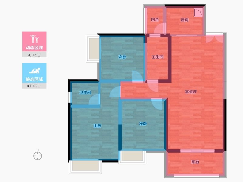 湖南省-株洲市-华晨山水豪庭-92.11-户型库-动静分区