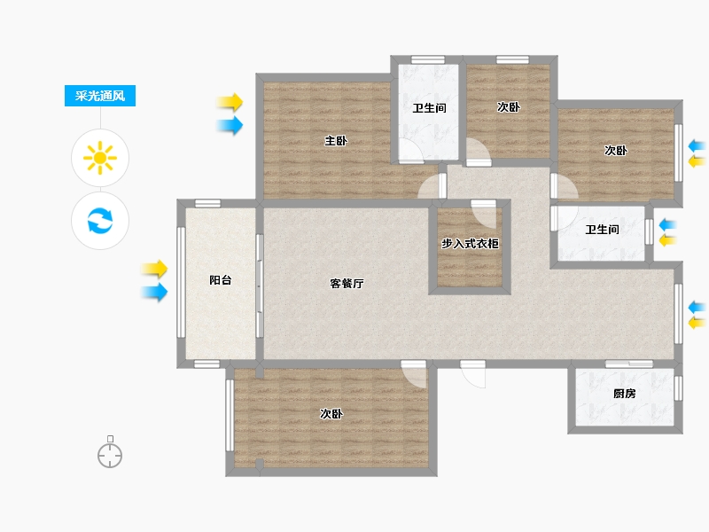 河北省-秦皇岛市-金屋秦皇半岛-138.66-户型库-采光通风