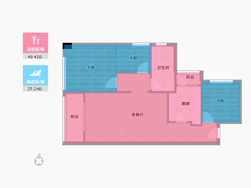 广东省-深圳市-华晖瑞禧-67.17-户型库-动静分区