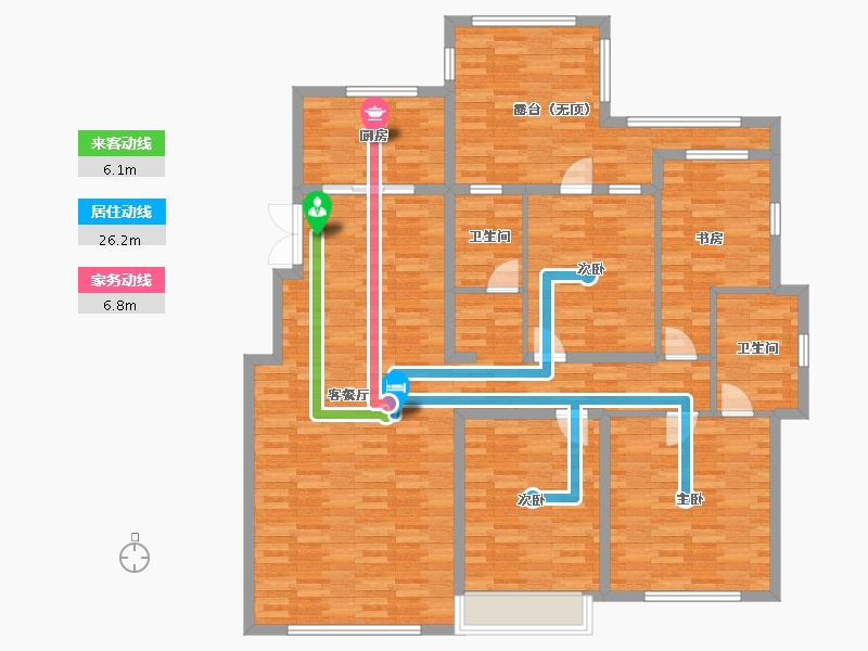 吉林省-长春市-高新君园-147.97-户型库-动静线