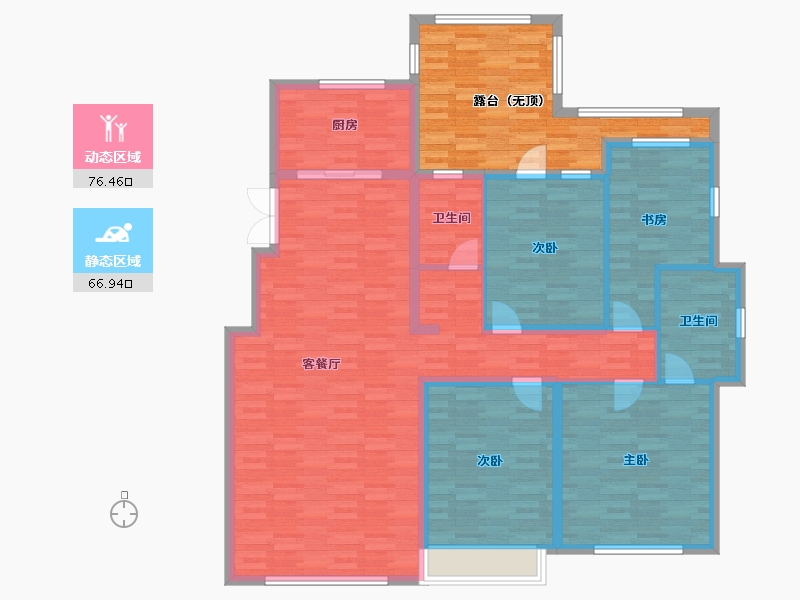 吉林省-长春市-高新君园-147.97-户型库-动静分区