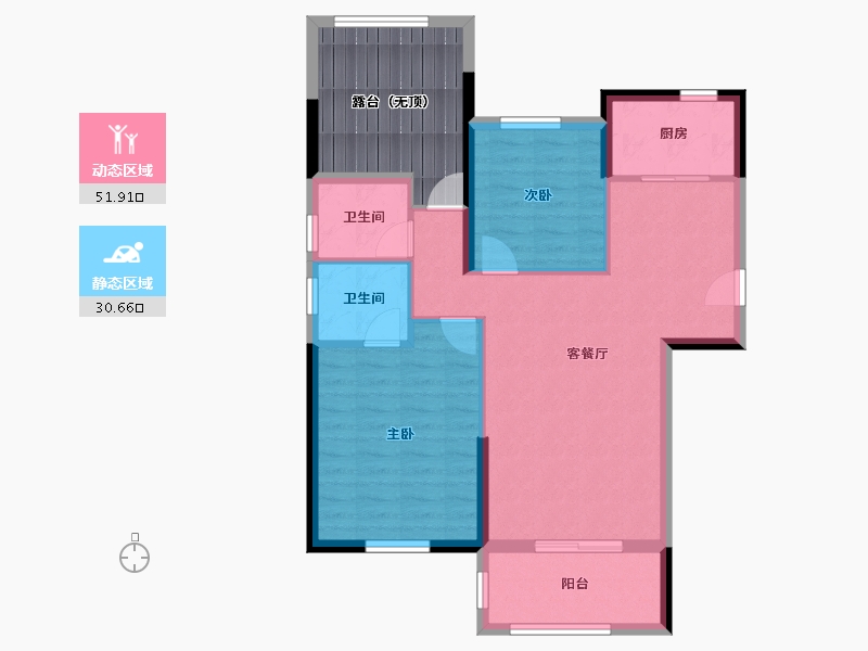 湖南省-长沙市-通号岭秀苑-85.38-户型库-动静分区