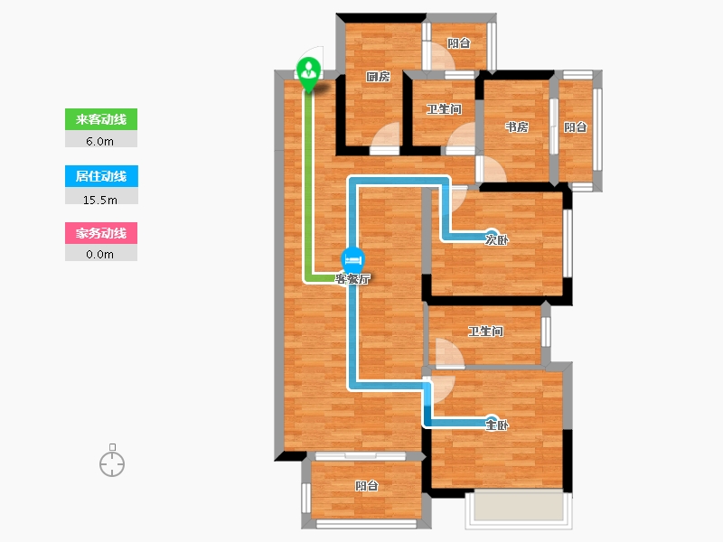 四川省-成都市-左岸名都-84.51-户型库-动静线