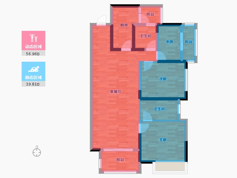 四川省-成都市-左岸名都-84.51-户型库-动静分区