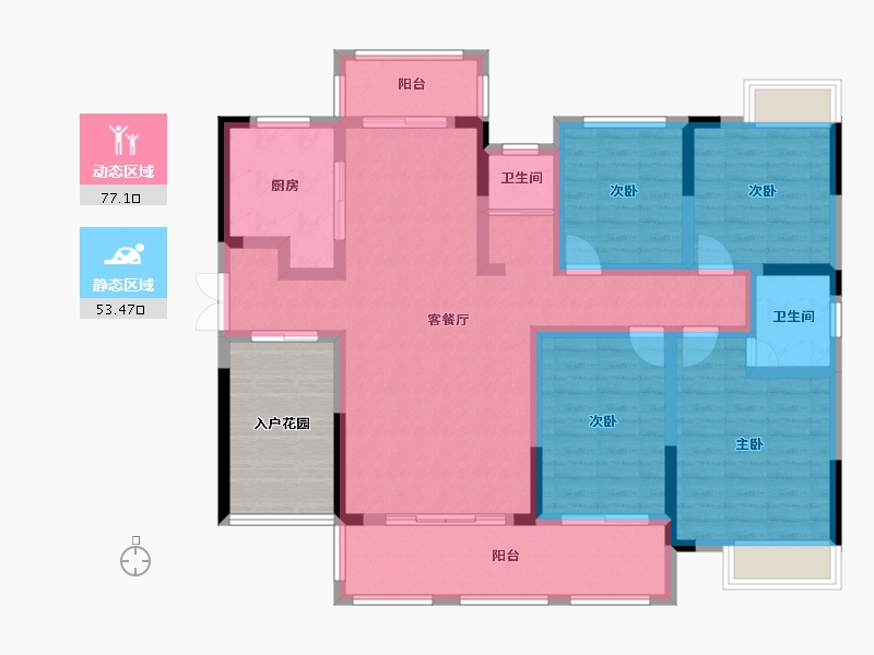 湖南省-邵阳市-汇菁国际-125.30-户型库-动静分区