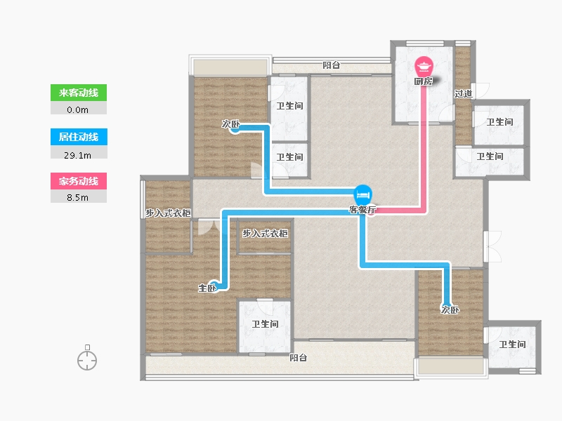 四川省-成都市-伊泰天骄3号楼,8号楼,9号楼267m²-226.18-户型库-动静线