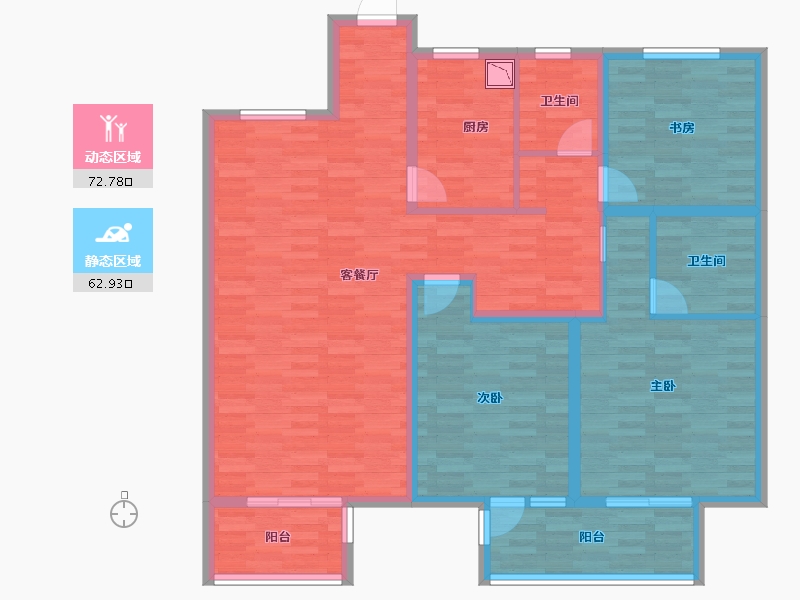 江苏省-无锡市-敔山湾花园-121.95-户型库-动静分区