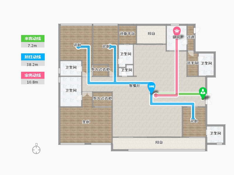 四川省-成都市-伊泰天骄6号楼,8号楼,9号楼370m²-331.67-户型库-动静线