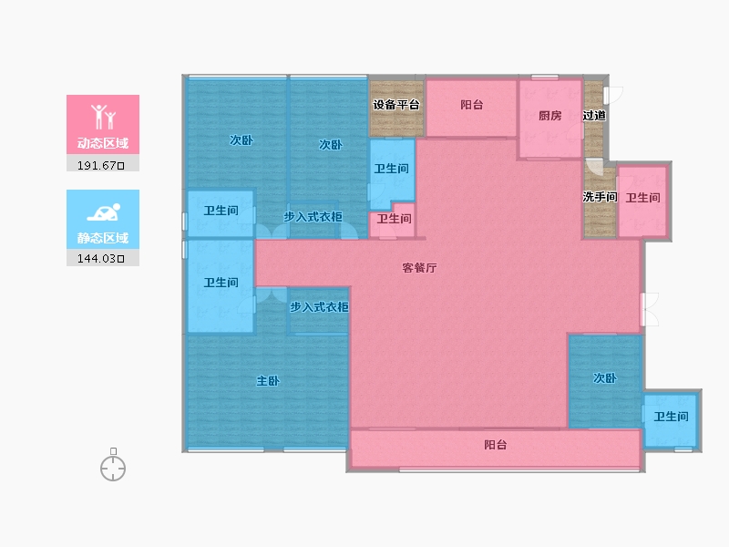 四川省-成都市-伊泰天骄6号楼,8号楼,9号楼370m²-331.67-户型库-动静分区