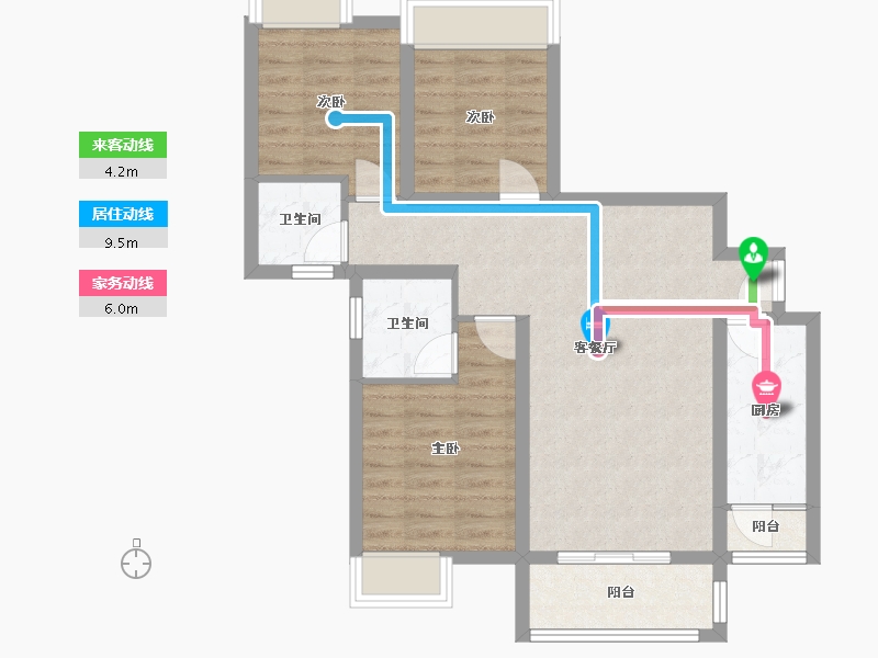 四川省-成都市-自在轩2号楼105m²-75.04-户型库-动静线