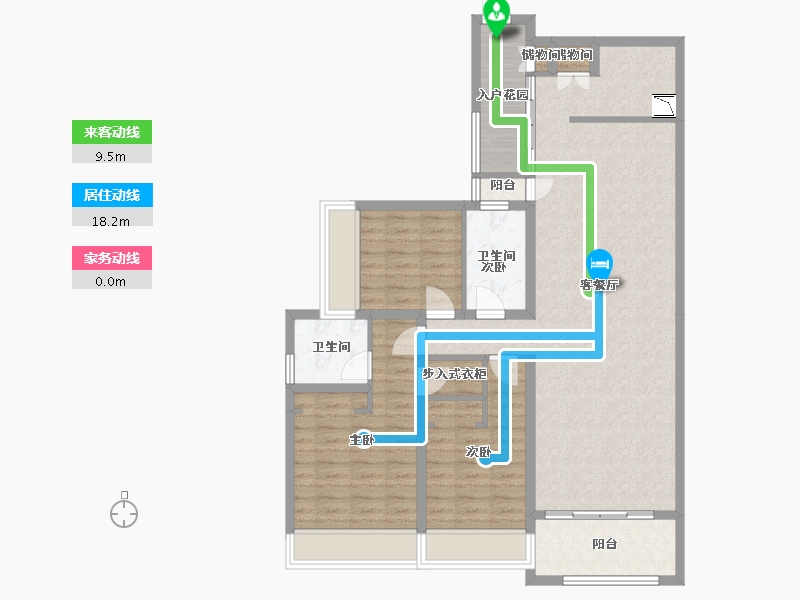 四川省-成都市-华府金沙名城7号楼135m²-109.06-户型库-动静线