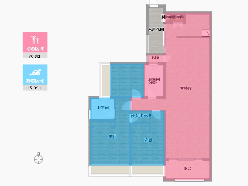 四川省-成都市-华府金沙名城7号楼135m²-109.06-户型库-动静分区