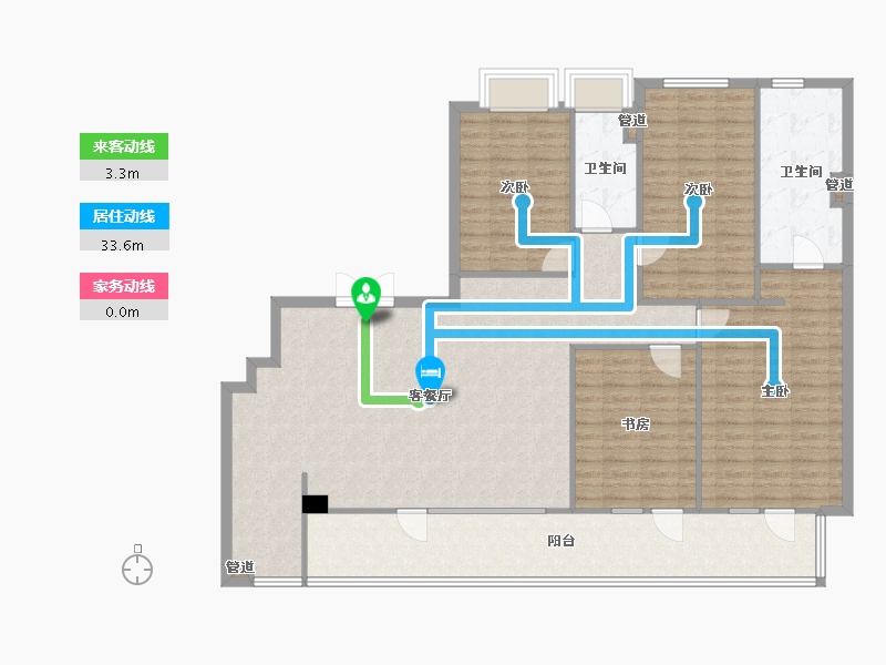 四川省-成都市-金茂府二期1栋,二期5栋,二期6栋182m²-148.89-户型库-动静线