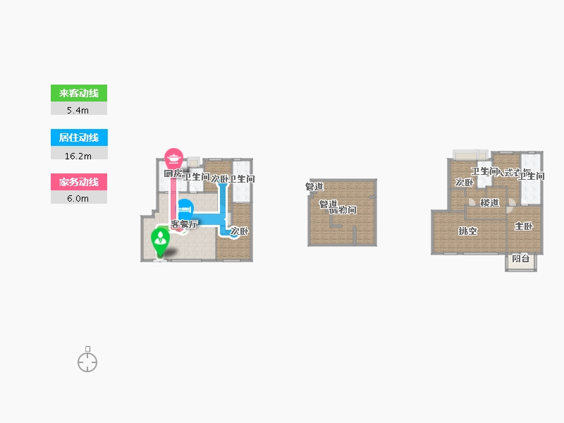 四川省-成都市-金茂府二期1栋,二期5栋,二期6栋305m²-261.52-户型库-动静线