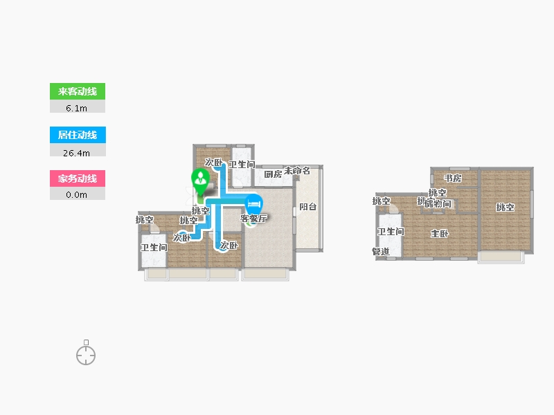 四川省-成都市-金茂府二期5栋186m²-174.52-户型库-动静线