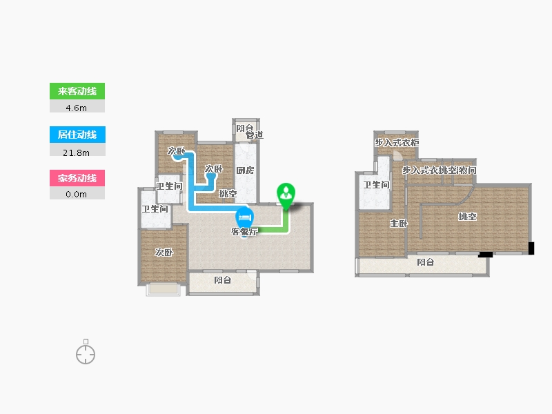 四川省-成都市-金茂府二期5栋228m²-225.00-户型库-动静线