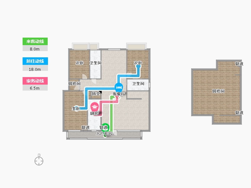 四川省-成都市-金茂府二期７栋,二期１０栋271m²-223.85-户型库-动静线