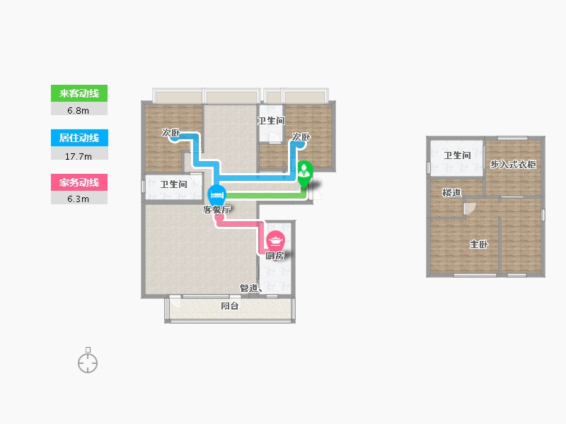 四川省-成都市-金茂府二期７栋,二期１０栋218m²-198.83-户型库-动静线