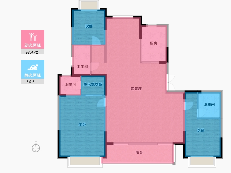 四川省-成都市-阳光城檀悦2栋191m²-136.98-户型库-动静分区