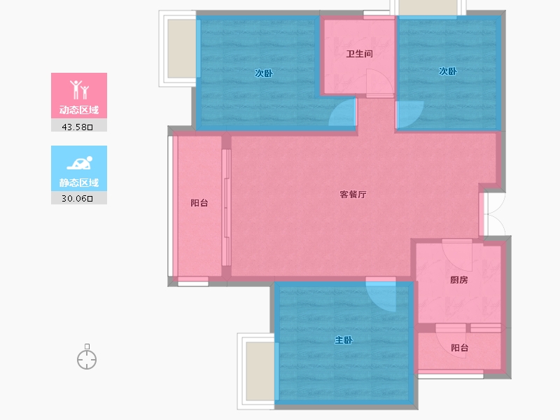 四川省-成都市-城投置地梧桐栖92m²-65.34-户型库-动静分区