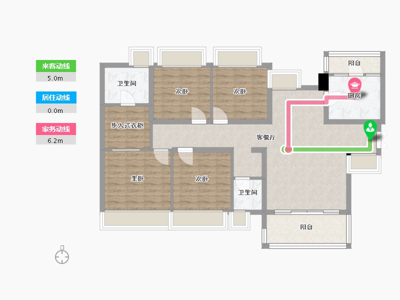 四川省-成都市-城投置地梧桐栖136m²-104.04-户型库-动静线