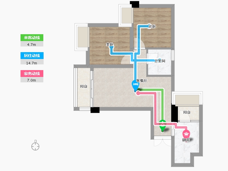 四川省-成都市-城投置地梧桐栖67m²-49.33-户型库-动静线