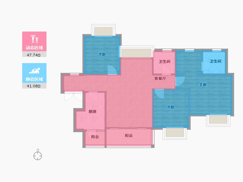 四川省-成都市-城投置地梧桐栖116m²-80.27-户型库-动静分区