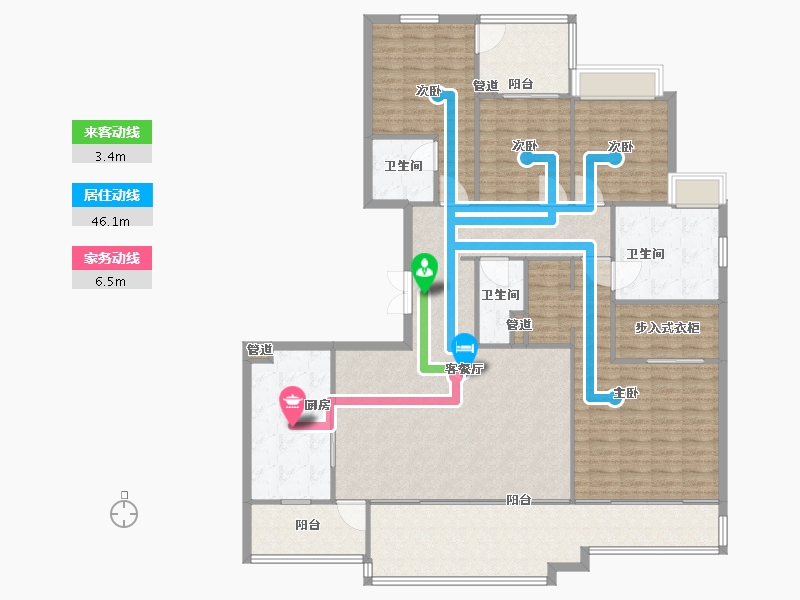 四川省-成都市-万科公园5号215m²-172.00-户型库-动静线