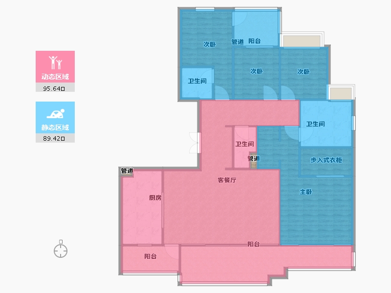 四川省-成都市-万科公园5号215m²-172.00-户型库-动静分区