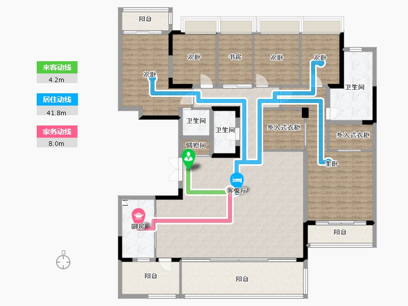 四川省-成都市-万科公园5号260m²-208.00-户型库-动静线