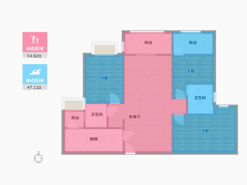 四川省-成都市-新景璟誉府新景璟歆府5号楼116m²-92.79-户型库-动静分区