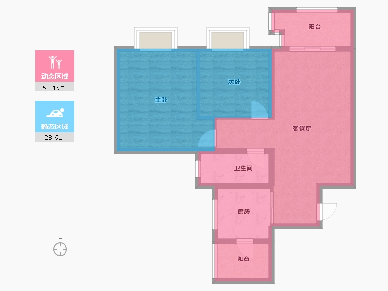 四川省-成都市-SM锦悦91m²-72.80-户型库-动静分区