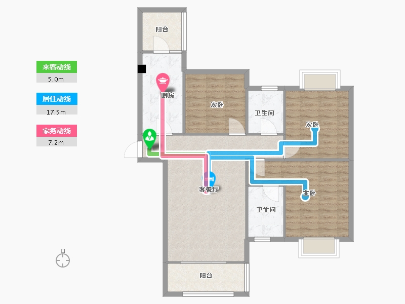 四川省-成都市-SM锦悦118m²-94.40-户型库-动静线