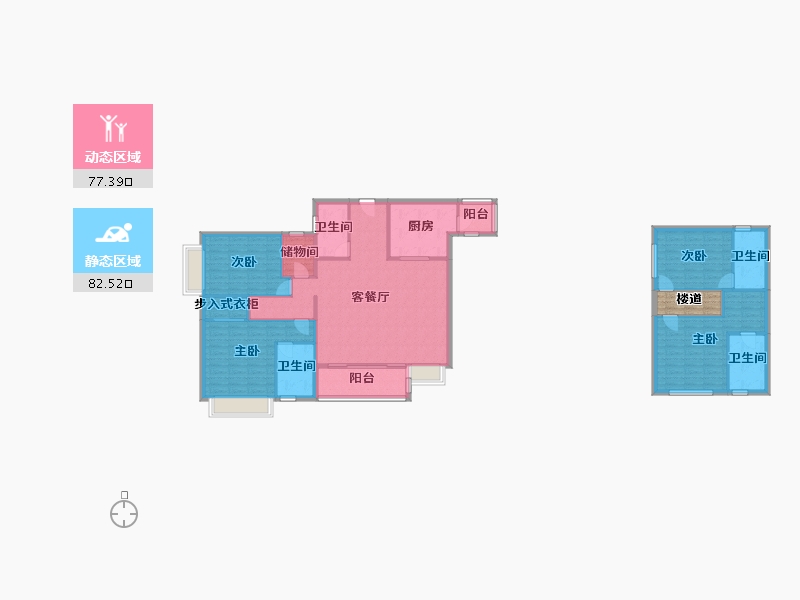 四川省-成都市-首创天禧68　2号楼150m²-149.55-户型库-动静分区