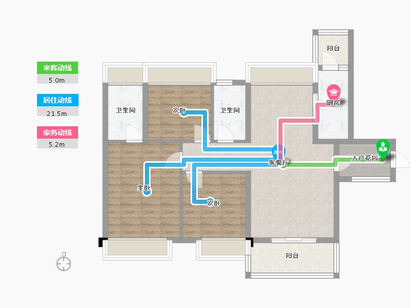 四川省-成都市-蓉府尚座116m²-89.67-户型库-动静线