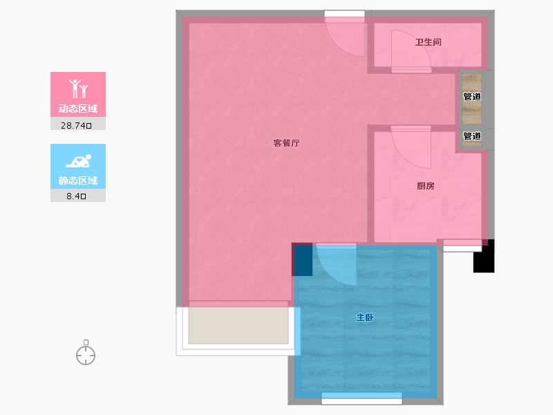 四川省-成都市-首创天禧68　9号楼50m²-33.62-户型库-动静分区