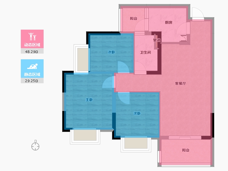 四川省-成都市-同森锦逸名邸93m²-68.53-户型库-动静分区