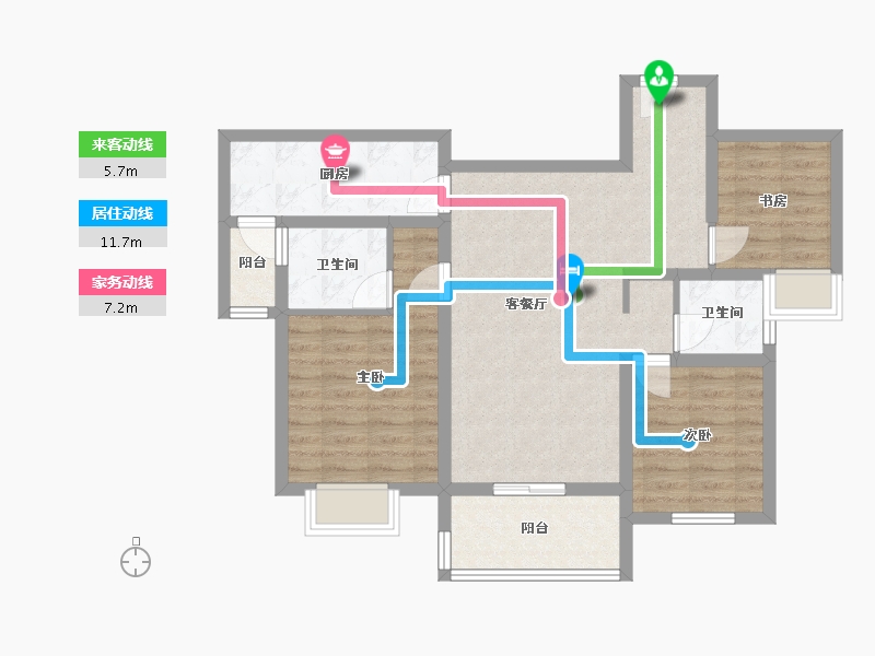 四川省-成都市-铁投紫瑞府110m²-80.93-户型库-动静线