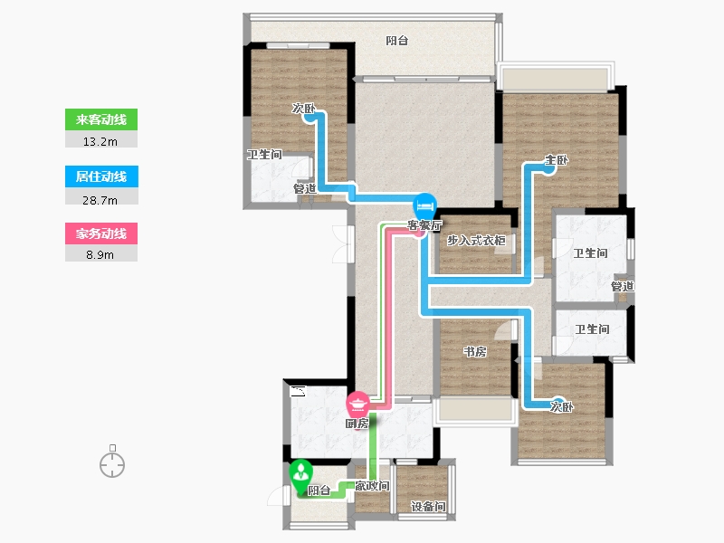 四川省-成都市-德商迎晖天玺190m²-151.99-户型库-动静线